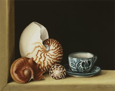 'Still Life with Nautilus', Watercolour, Jenny Barron