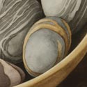 'Still Life with Bowl of Pebbles', Watercolour, Jenny Barron